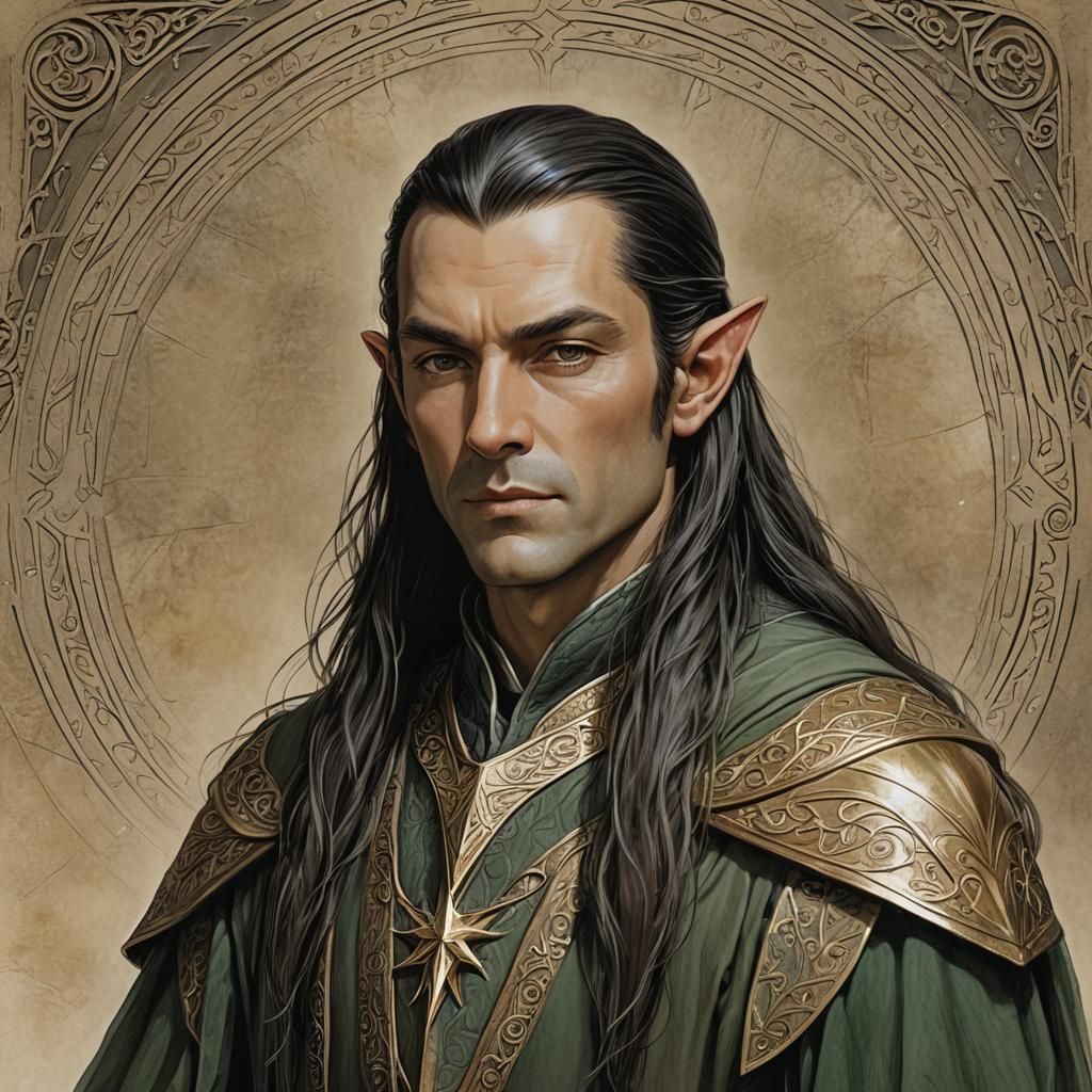 Elrond, Lord of Rivendell, in Detailed Concept Art