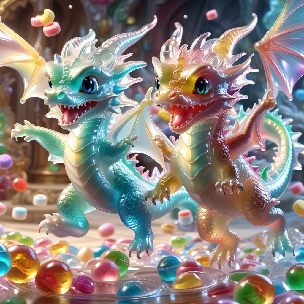 Gummy Dragons Run Through Candy Wonderland