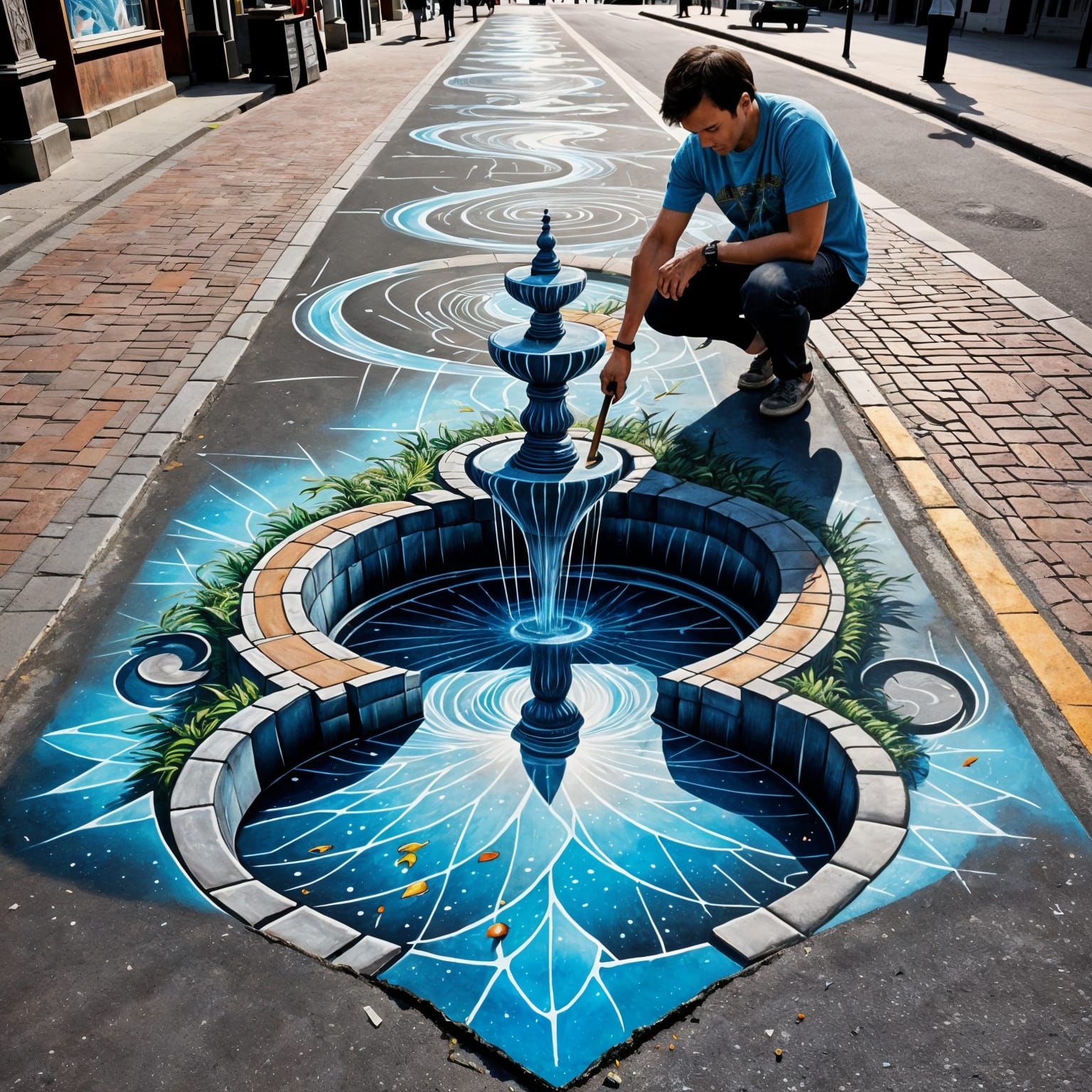 Amazing 3D Chalk Art Optical Illusion