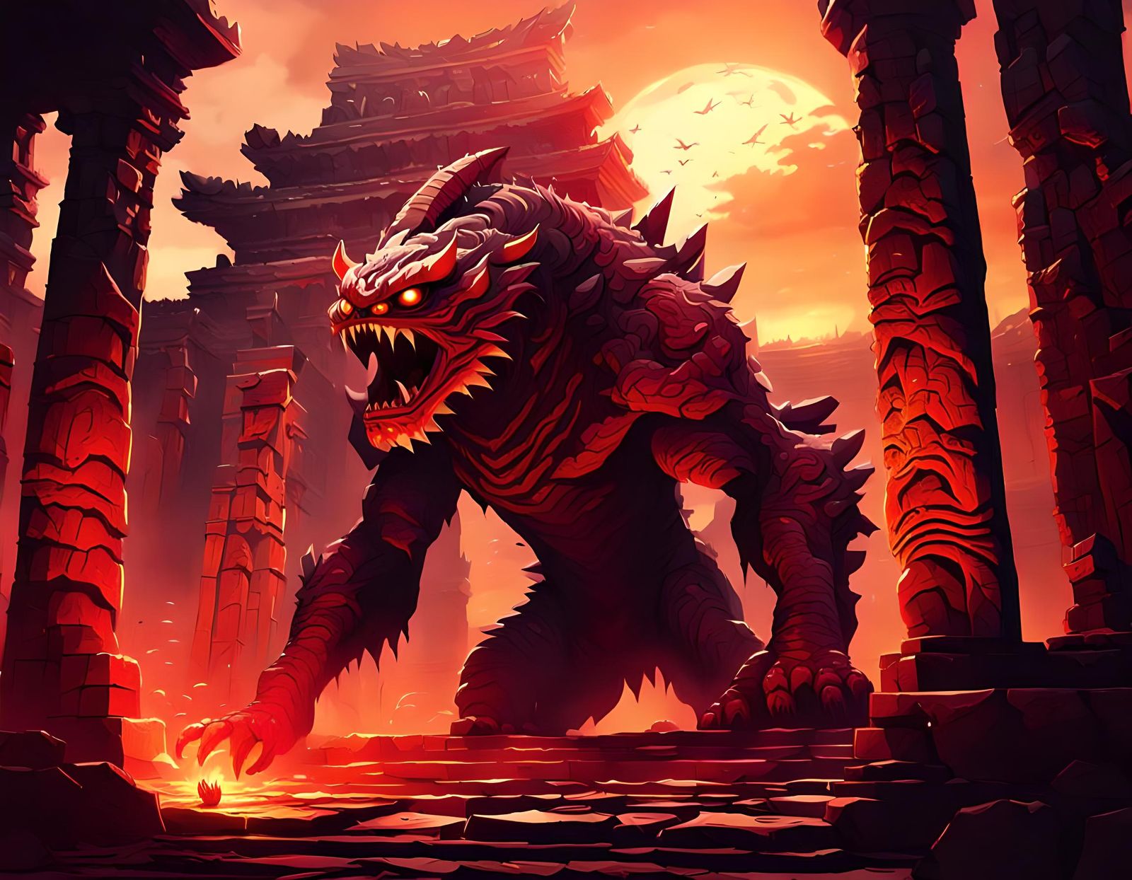 Detailed 3D CG Rendering of a Fantasy Monster