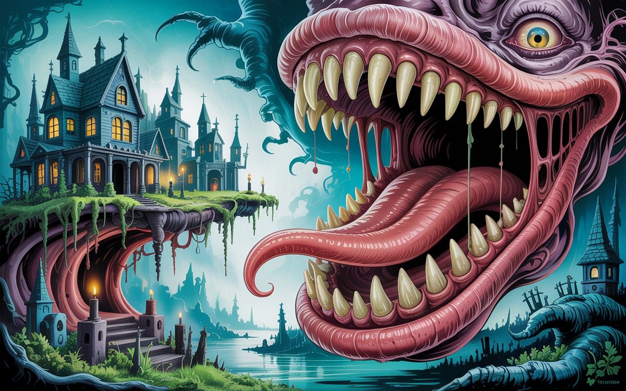 Gargantuan Maw: A Dark Fantasy Nightmare