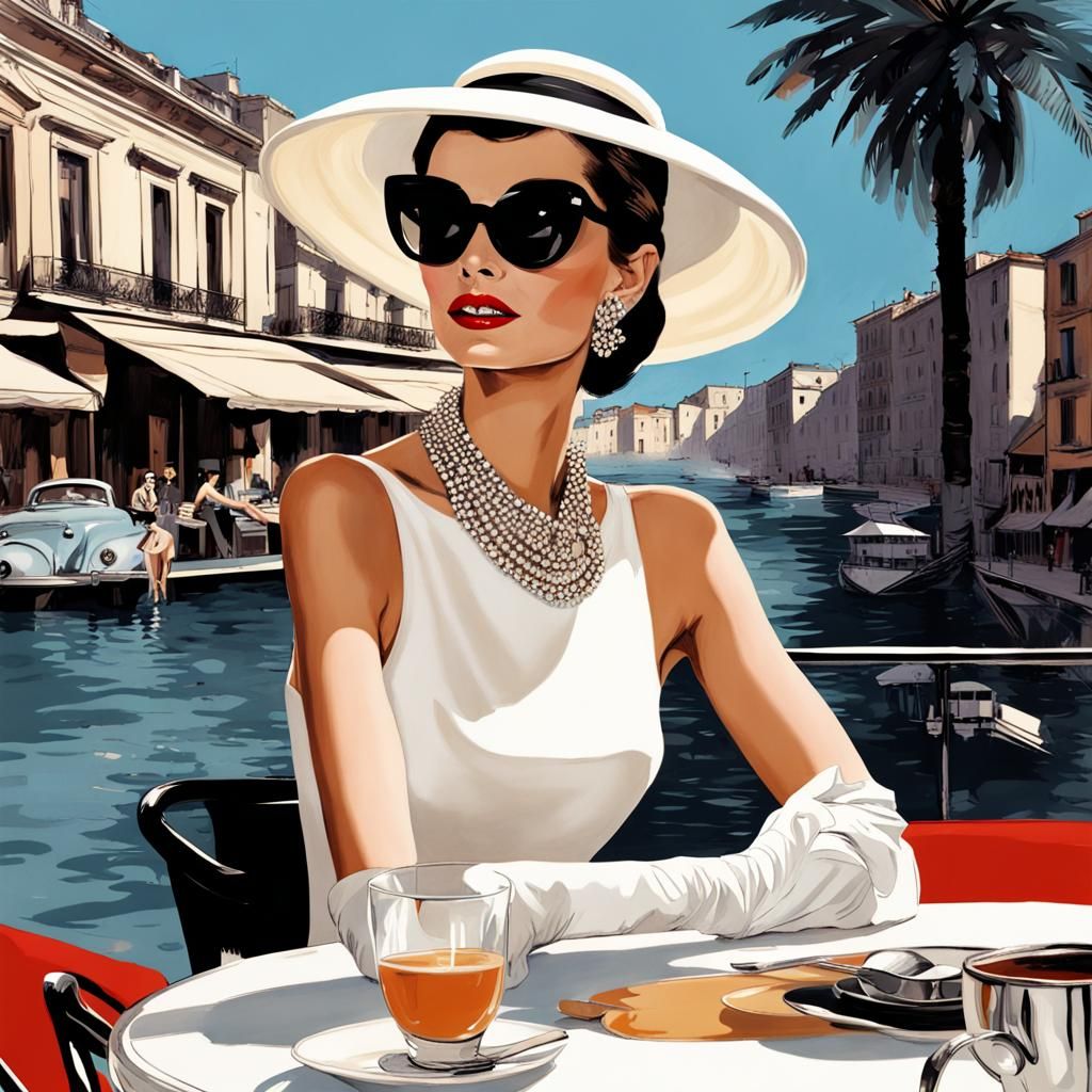 Fashion Illustration in René Gruau Style