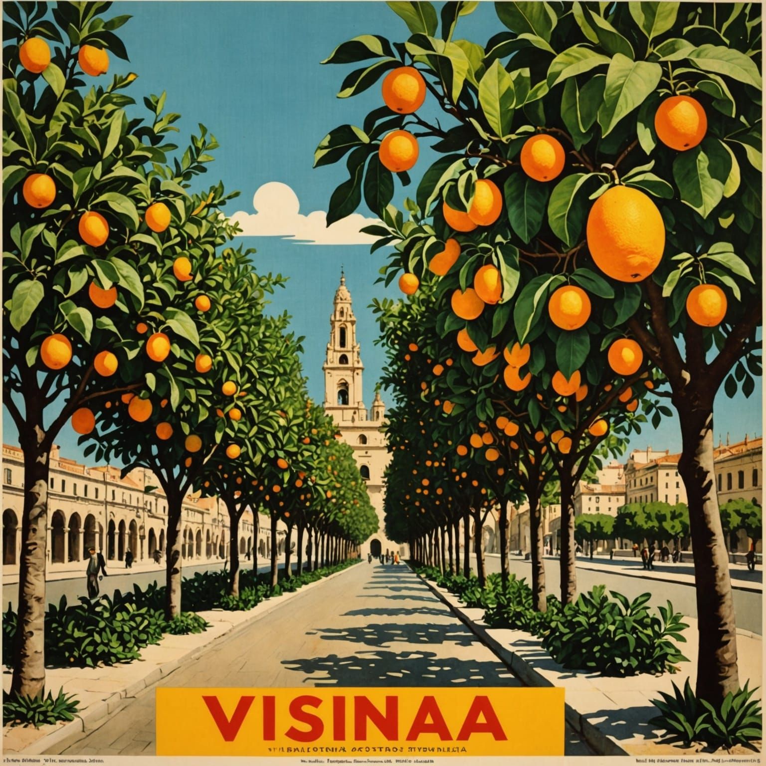 Vintage Travel Poster of Valencia, Spain