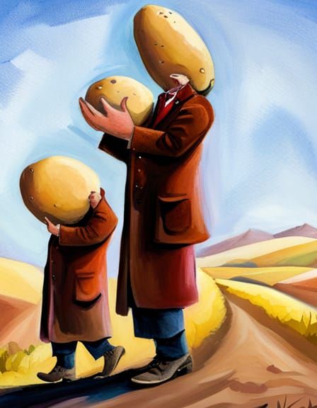 Potatoes on Parade: A Whimsical AI Creation