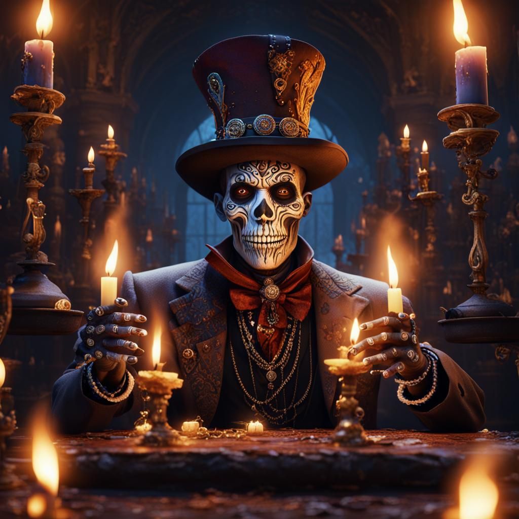 Baron Samedi: New Orleans Voodoo Spirit in Digital Art