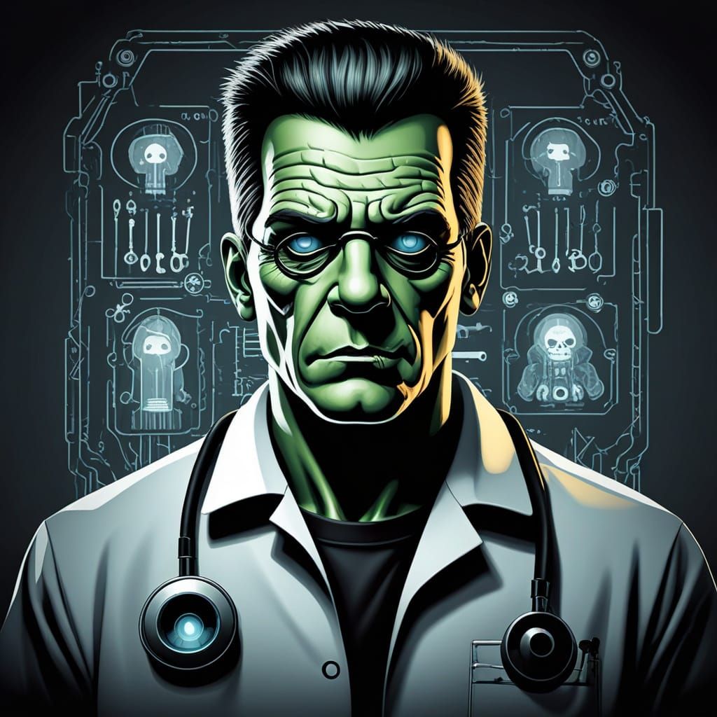 Vector Frankenstein as X-Ray Technician