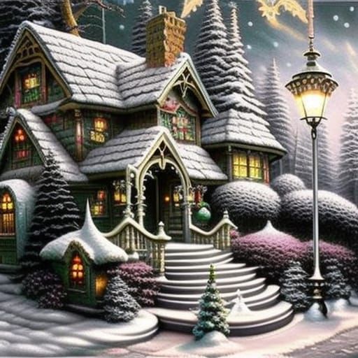 Ethereal Christmas Dragon Charcoal Drawing