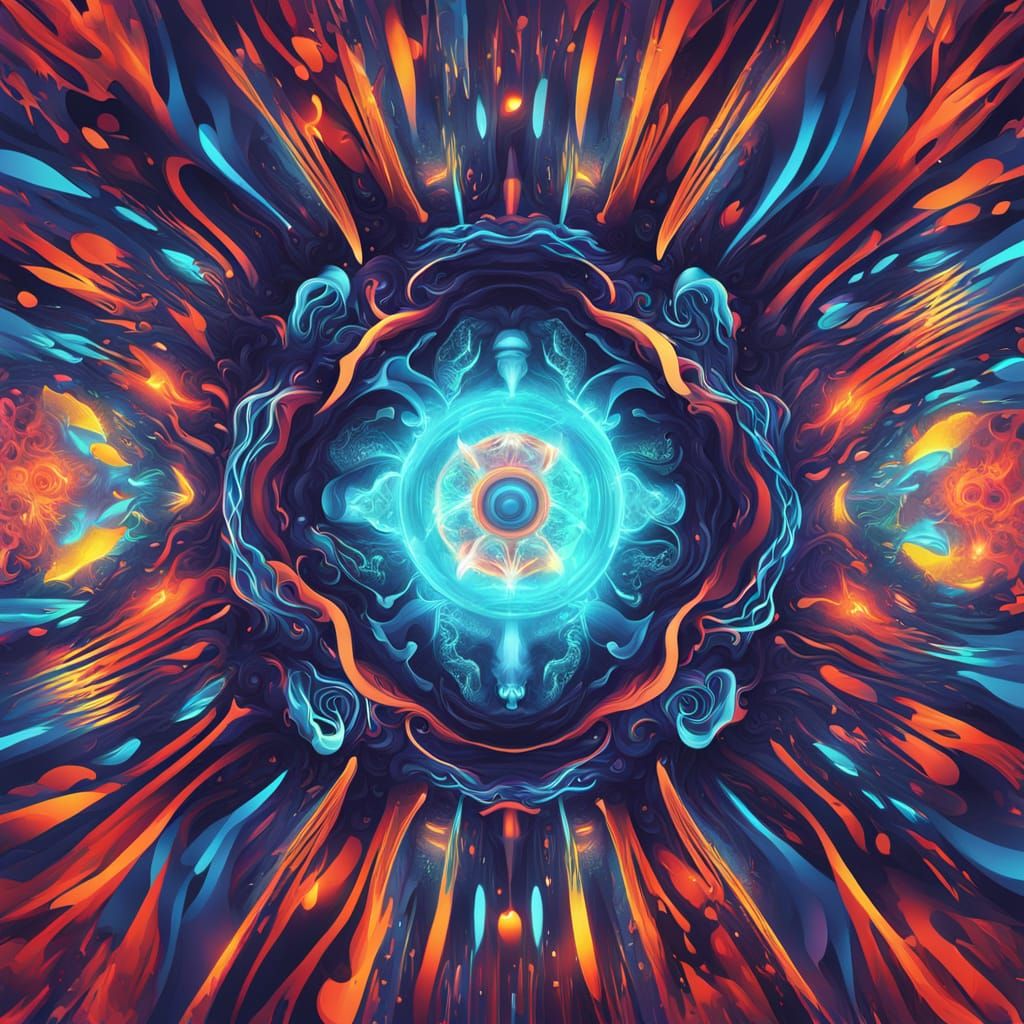 Abstract Shapes Morph in Pulsating Energy Fields