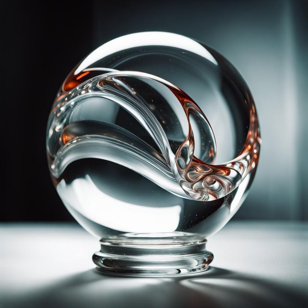 Elegant Glass Sculpture in Ultra Realistic Detail