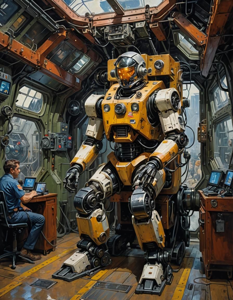 A giant mannet robot.