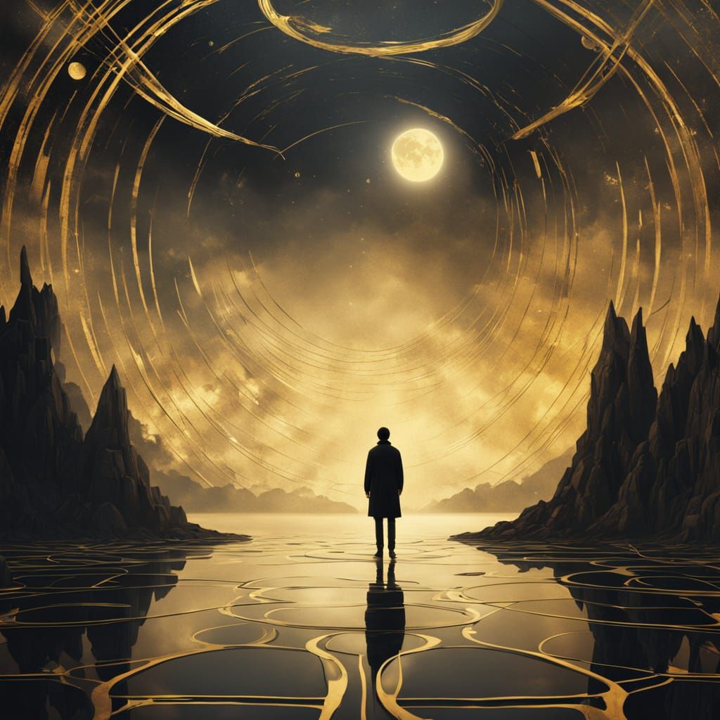 Surreal Hyper-Realistic Portrait in Oil on Canvas Texture