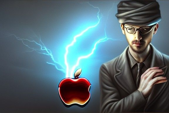 Clan Leader with Lightning Apple in Photorealistic Oil Paint...