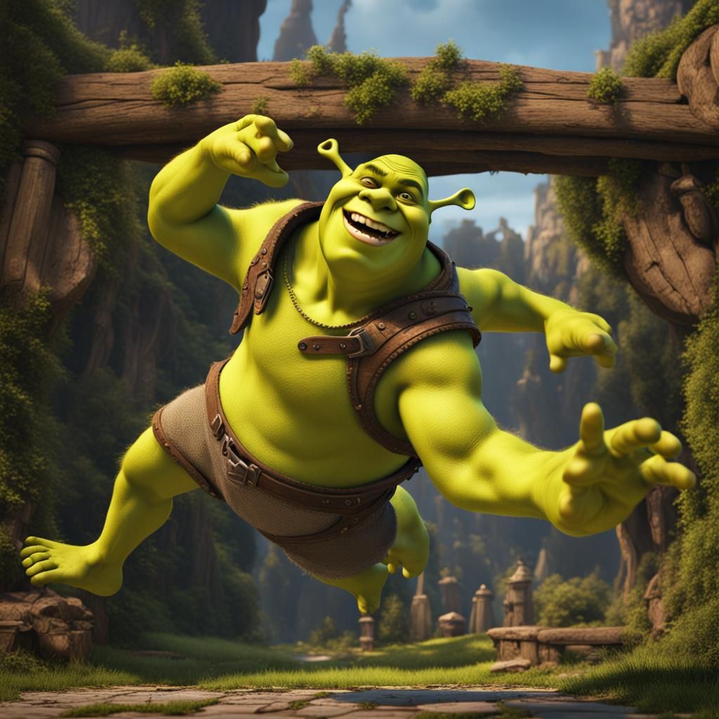 Shrek Does a Backflip: Fantasy Concept Art