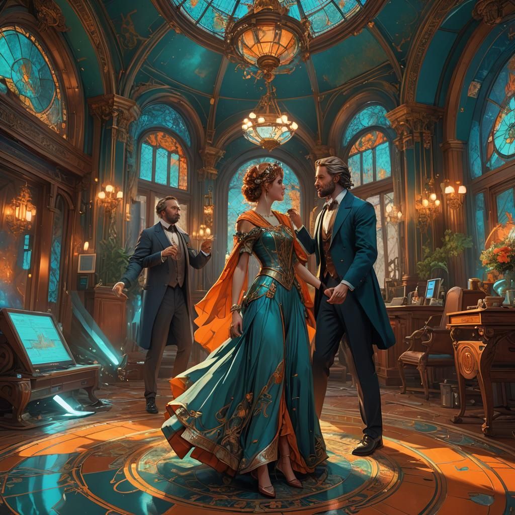 Husband and Wife Arguing: Hyperdetailed Concept Art