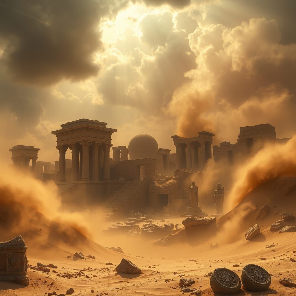 Lost Babylonian City Engulfed by Desert Storm