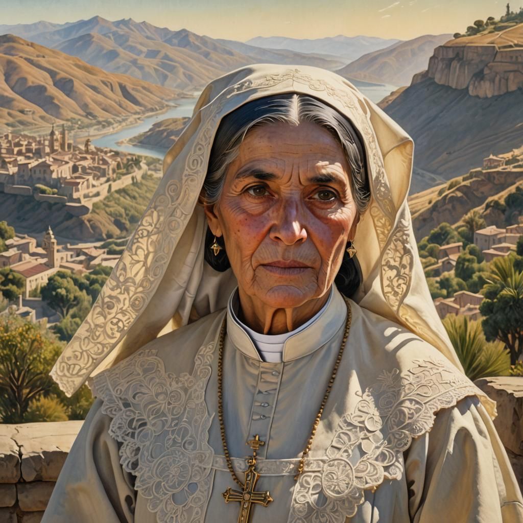 19th Century Portrait of a Chilean Nun