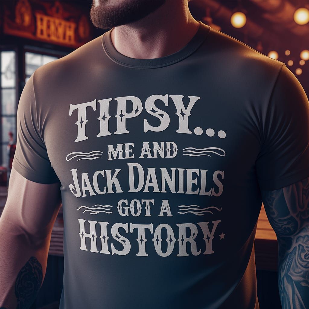 Tipsy Bar Shirt in Wild West Font