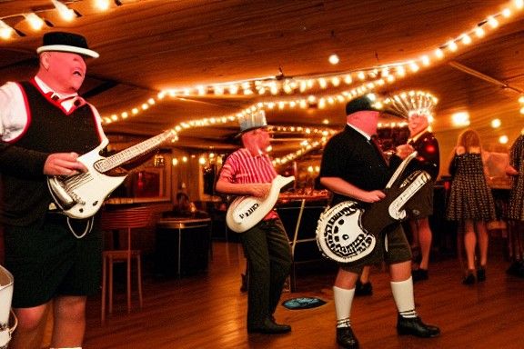 Polka Band Performance in Bar