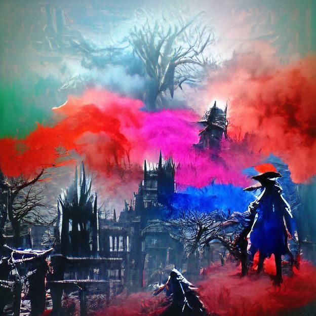 Bloodborne Inspired Dark Fantasy Scene