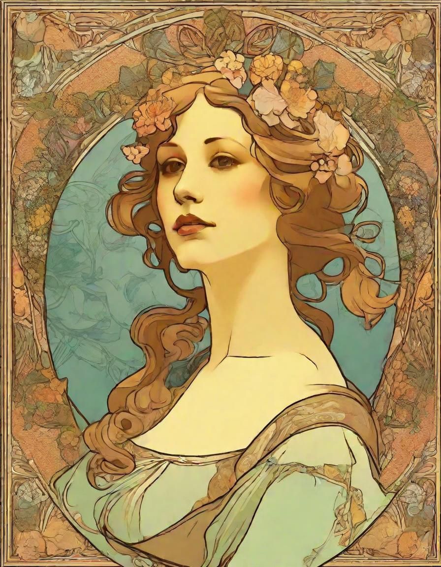 Elegant Art Nouveau Portrait