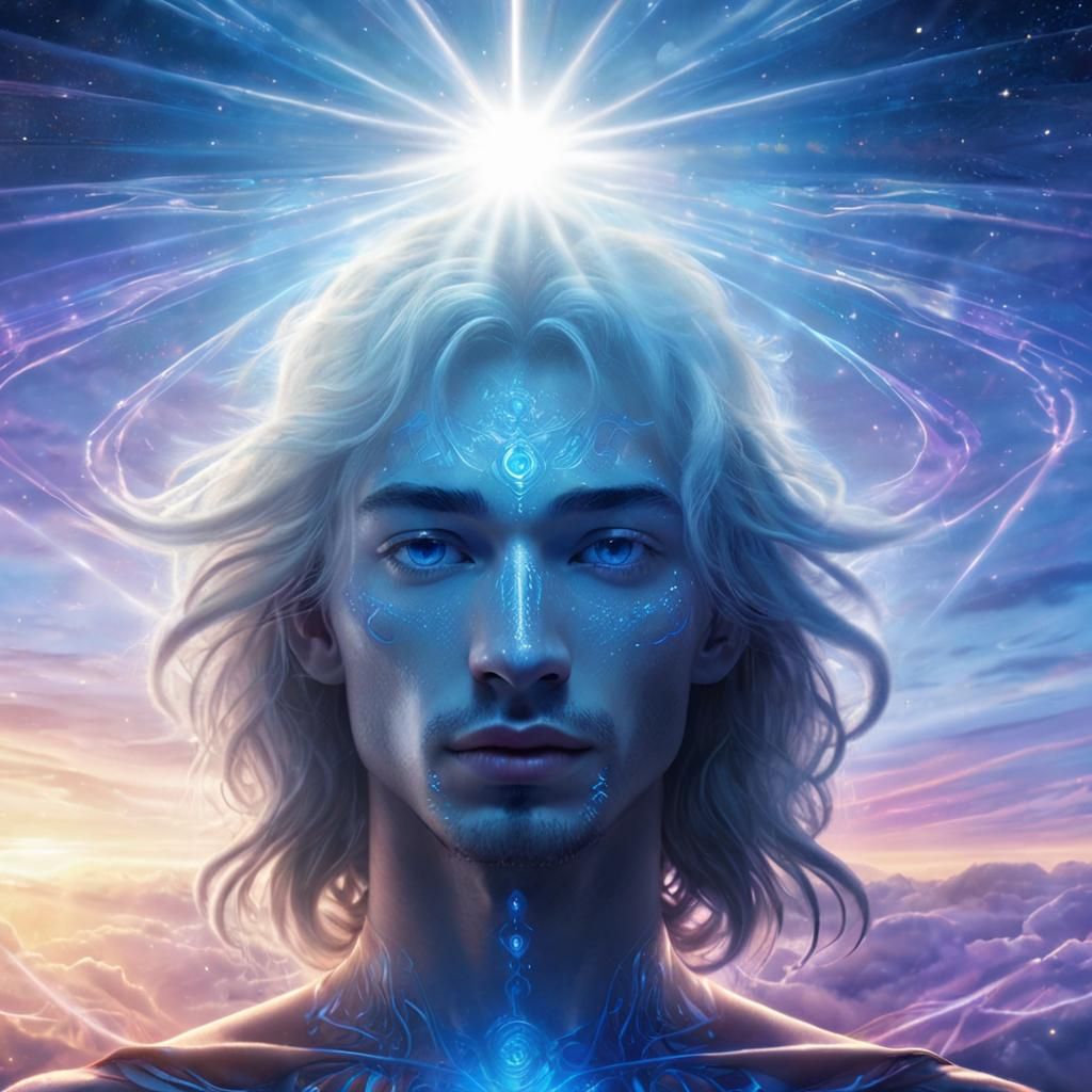Ethereal Portrait with Magic Aura in Fantasy Style