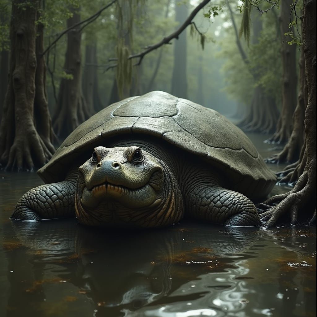 An Alligator Snapping Turtle