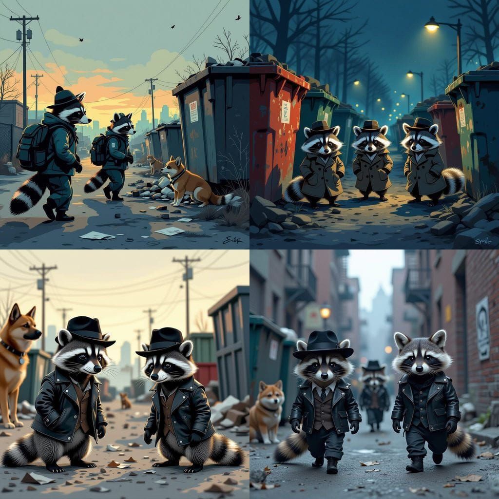 Raccoon Team Infiltrates City Dump