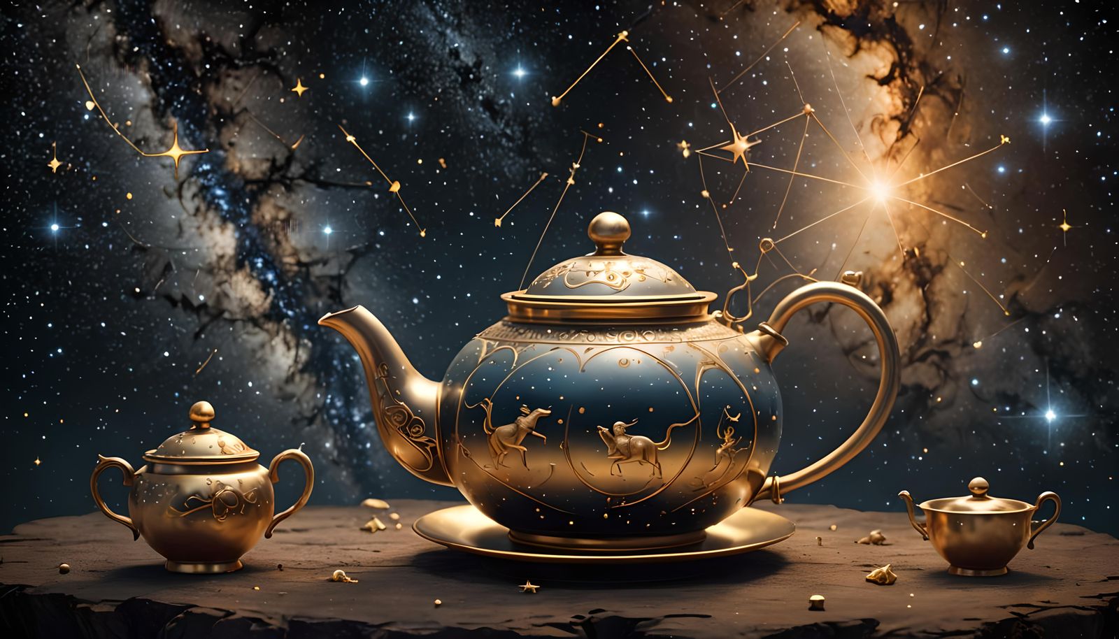 Sagittarius Constellation as Teapot in Stunning Celestial Sc...