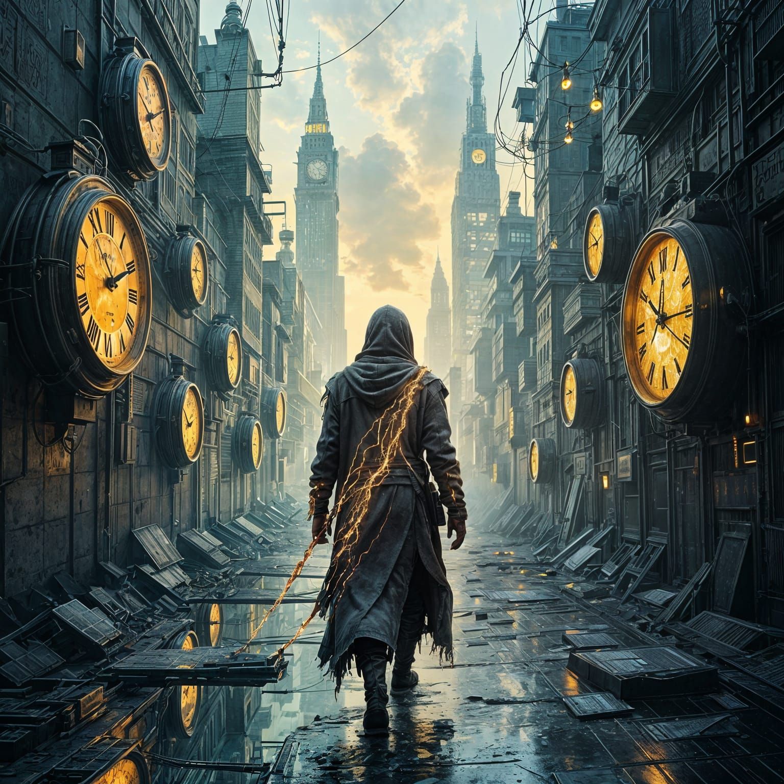 Emerging from Time: A Surreal Digital Dreamscape