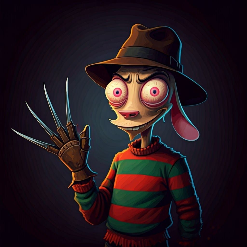Ren as Krueger in Haunting Digital Painting