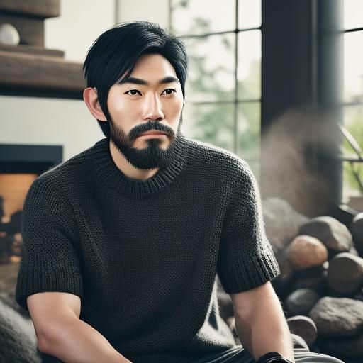 Japanese Elf Man Portrait with Bokeh