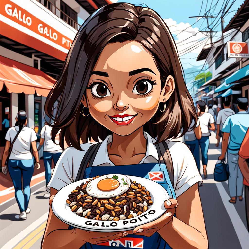 Cute Costa Rican Girl Enjoying San José