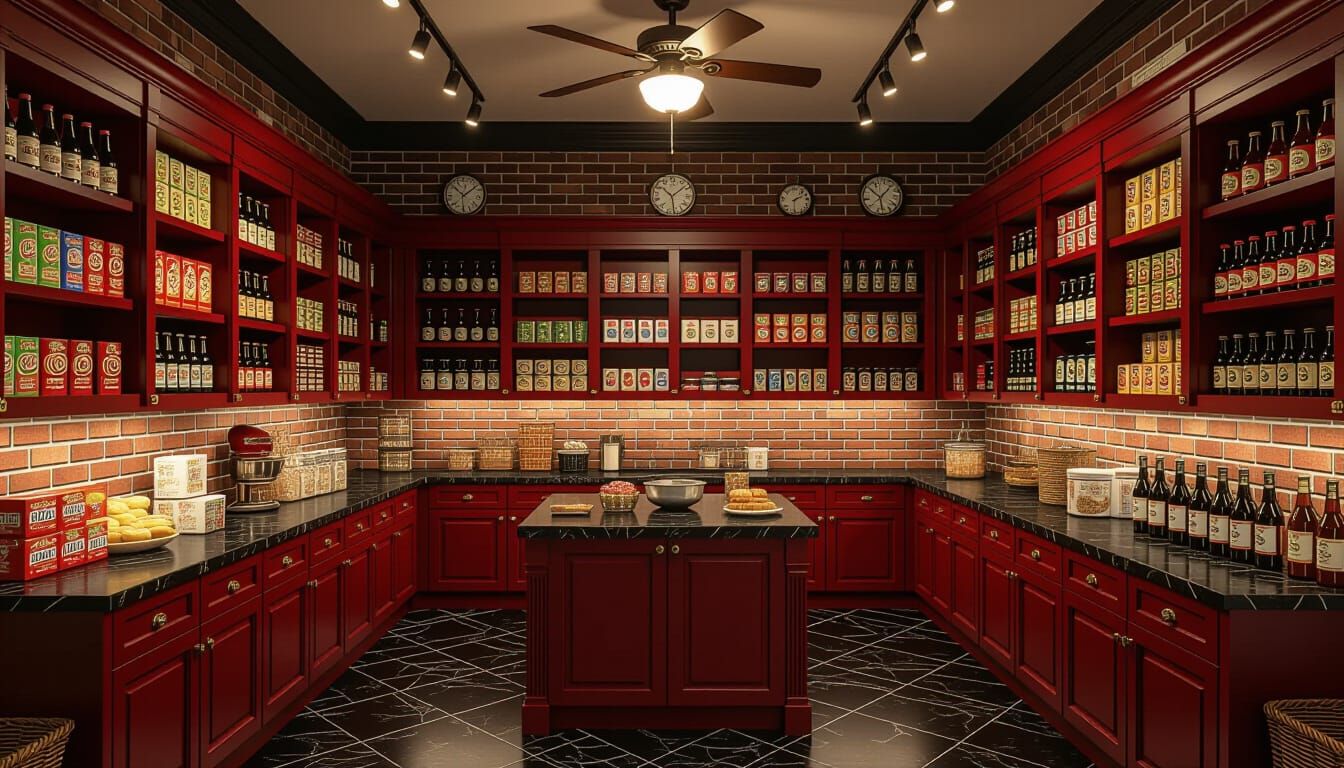 Victorian Storage Room Filled with Goods in Atmospheric Ligh...