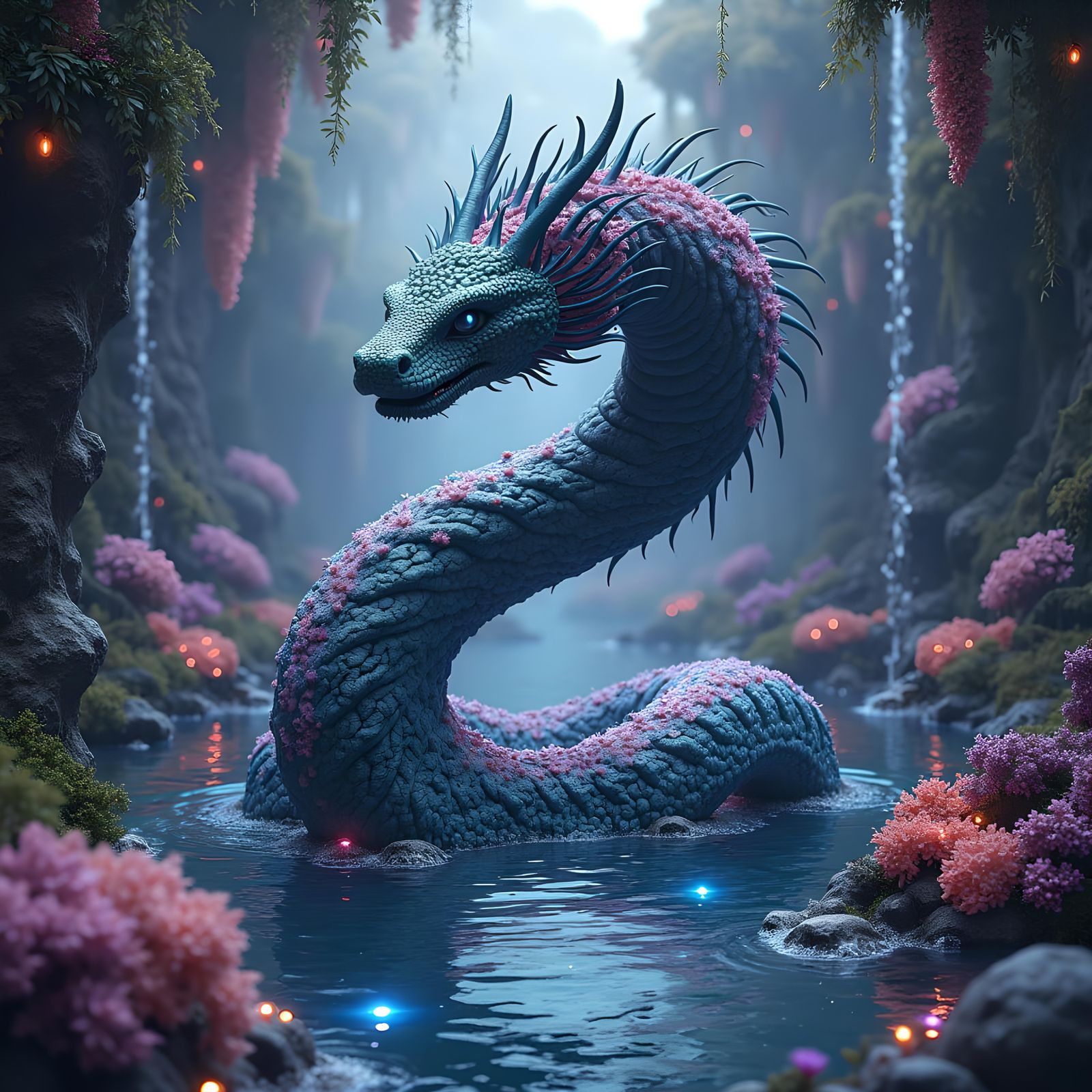 Mystical World Serpent Jörmungandr in 3D