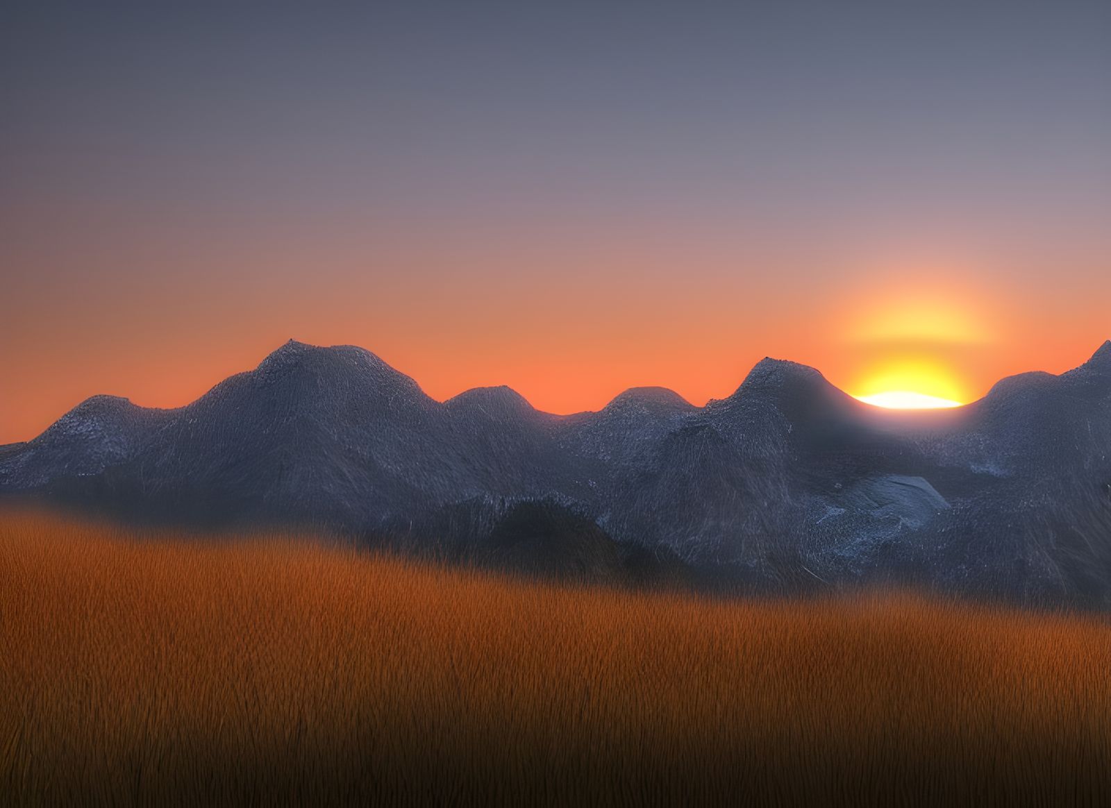 Majestic Mountain Sunrise in 8k Resolution