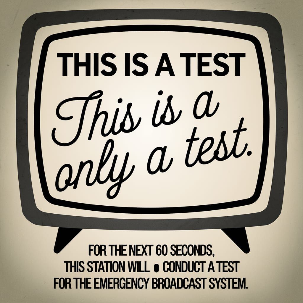 Vintage TV Test Pattern from the 60s and 70s