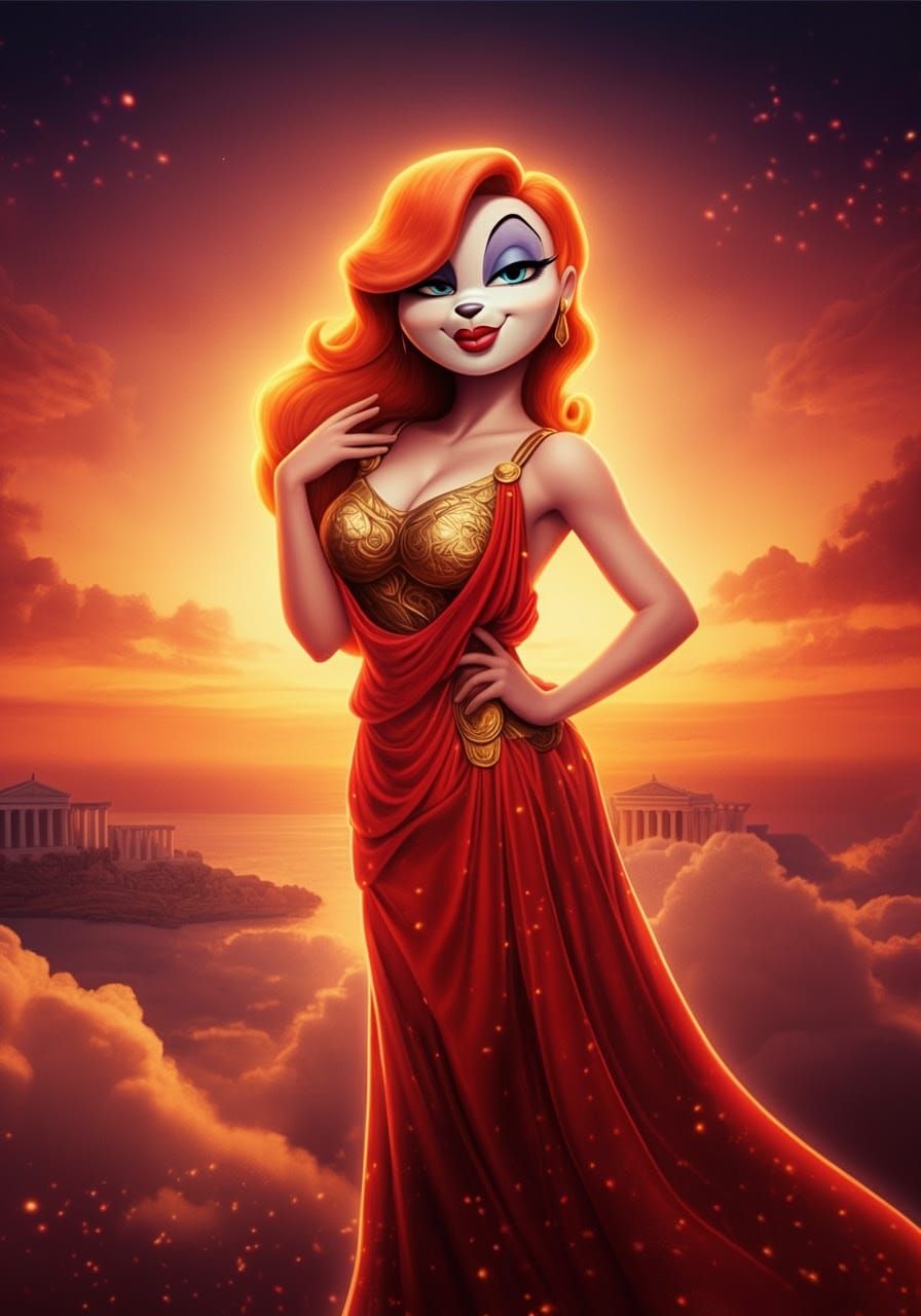 Goddess Jessica Rabbit in Ancient Greece