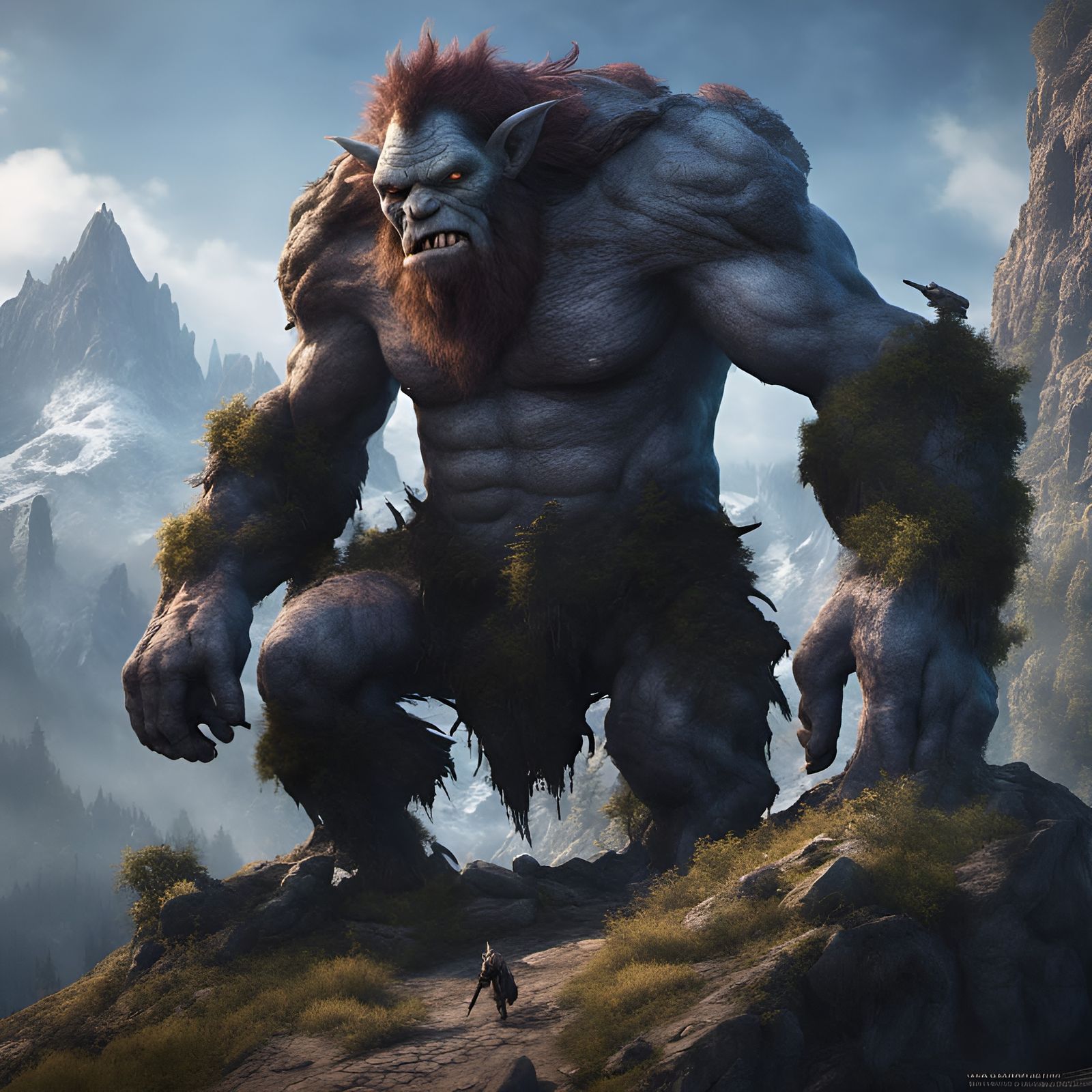 Giant mountain troll