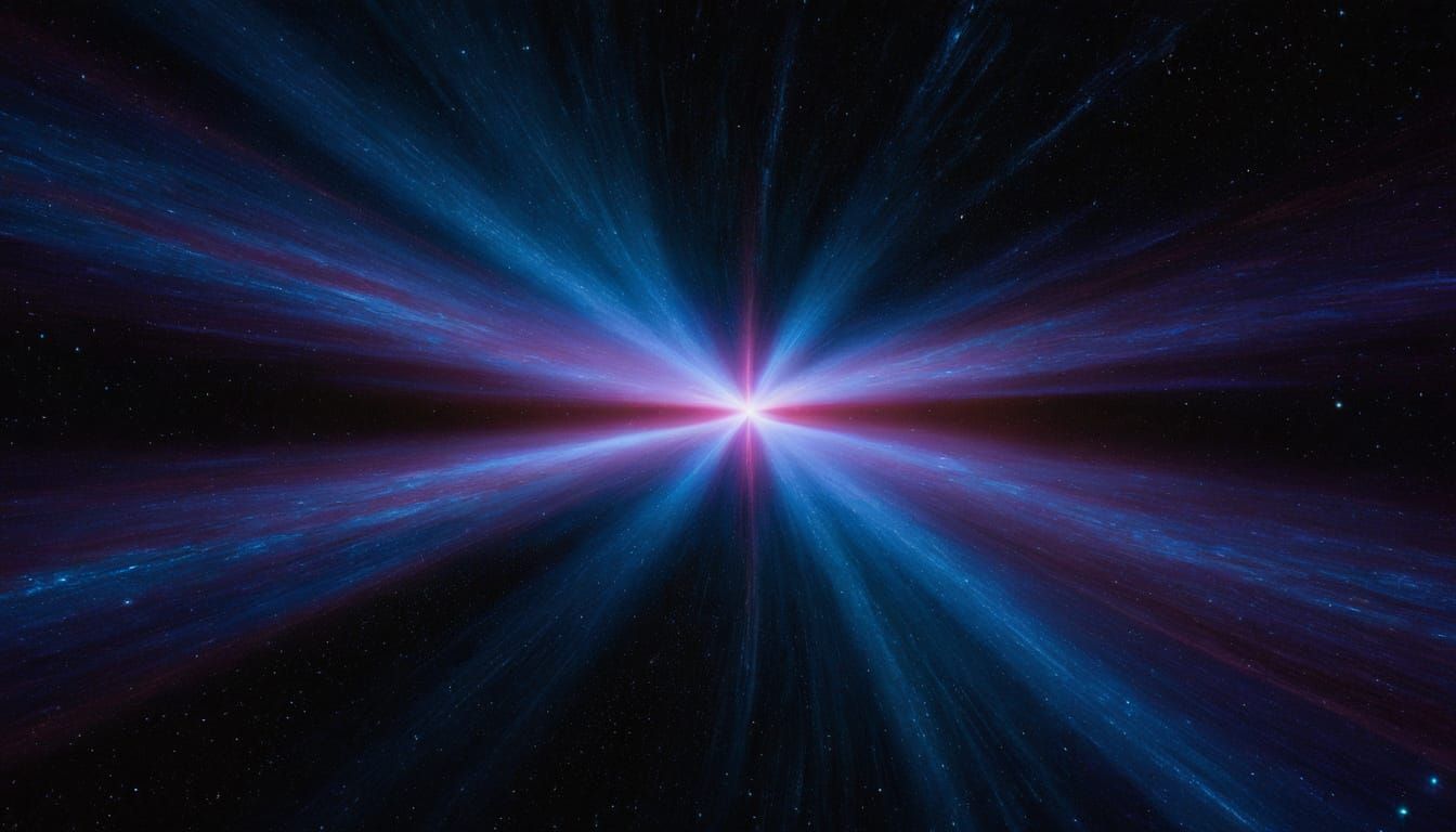 Colossal Starship Emerge from Hyperspace in Cyberpunk Aesthe...