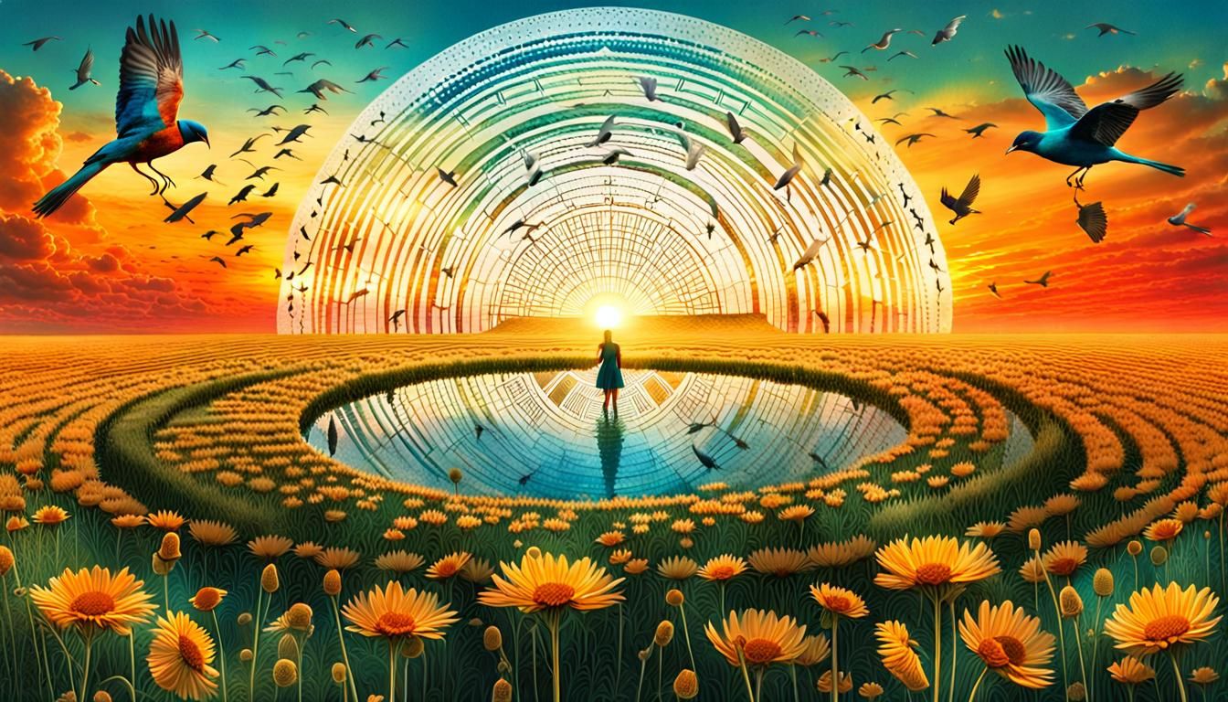 Mesmerizing Collage of Gratitude in 8K Digital Art