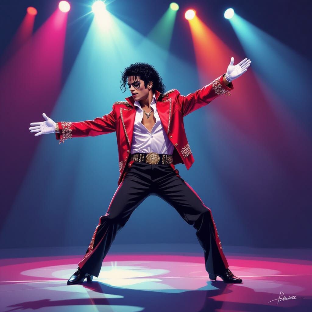 Michael Jackson in His Prime: Dynamic Concert Portrait