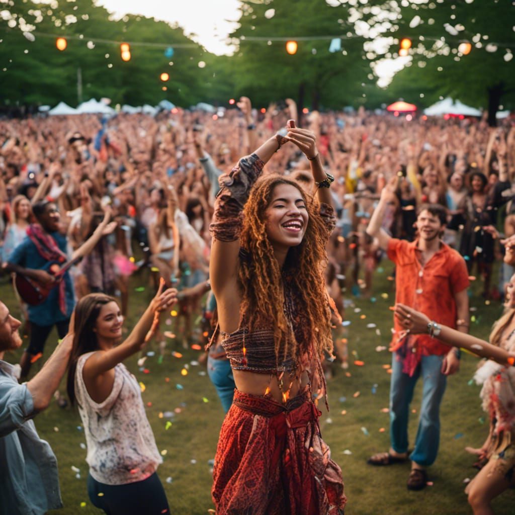 Peaceful Park Concert in College Town