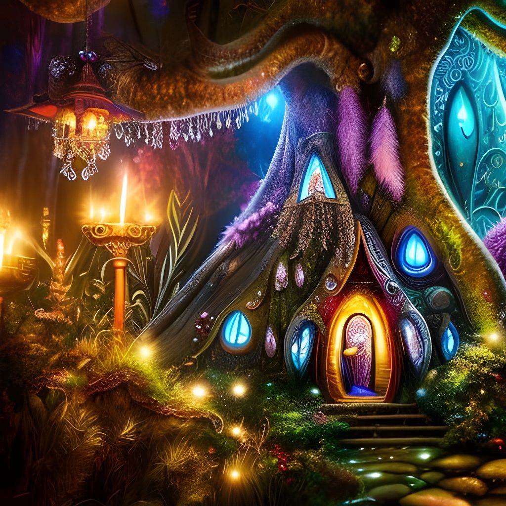 Enchanted Mushroom House in Fairytale Style
