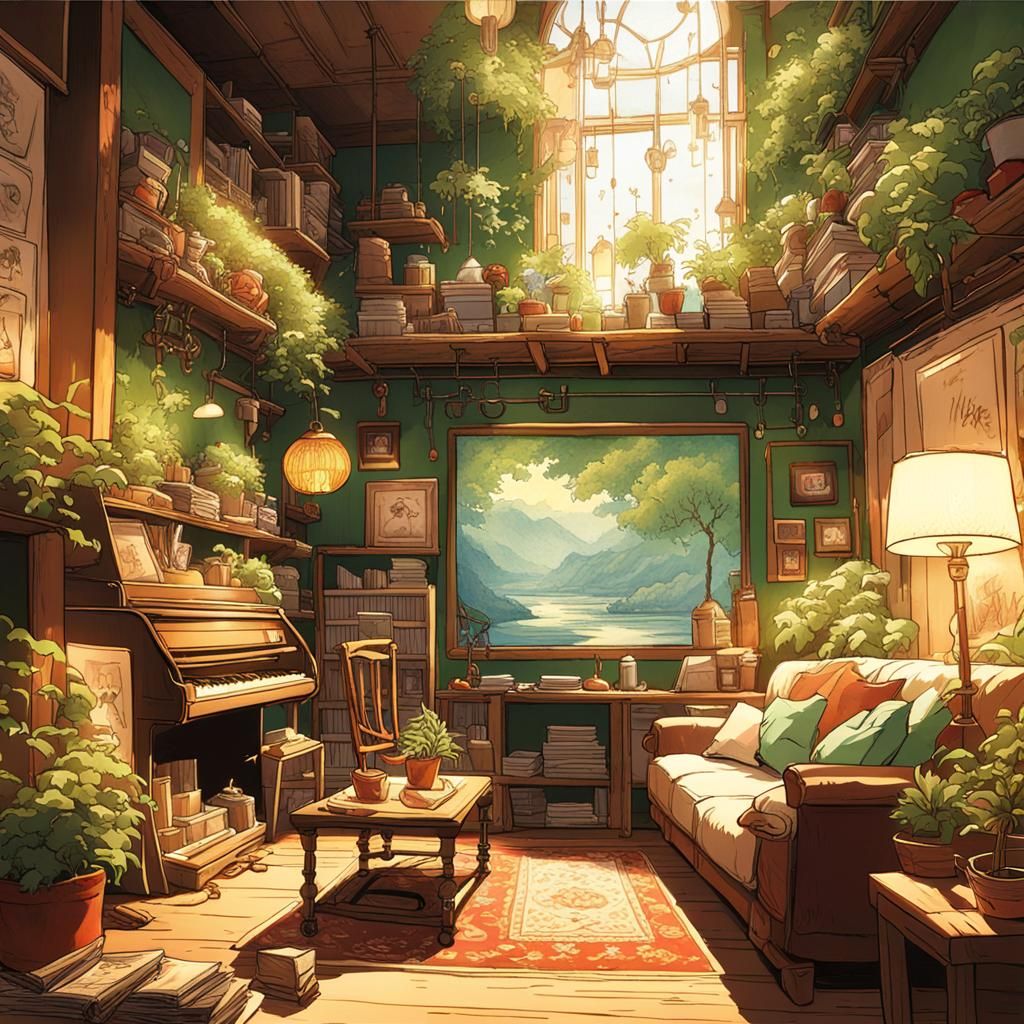 Utopian Sci-Fi Landscape with Celestial Clouds