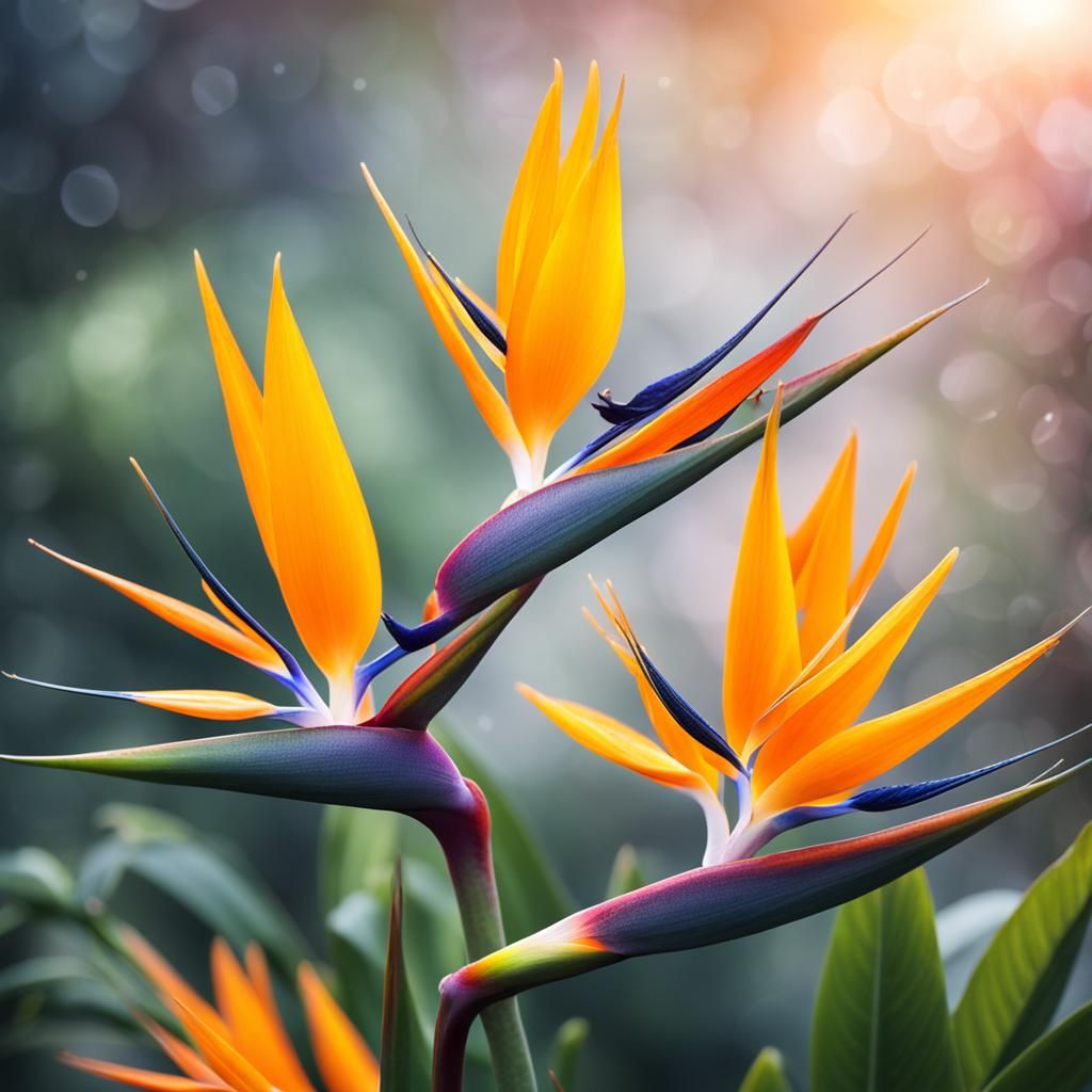 Bird of Paradise Flowers in High Resolution