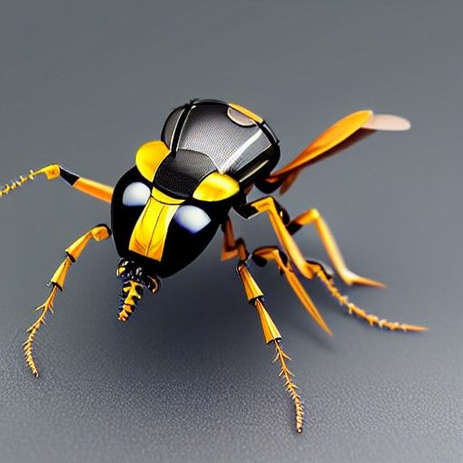 Mechanical Robot Wasp: AI Generated Image