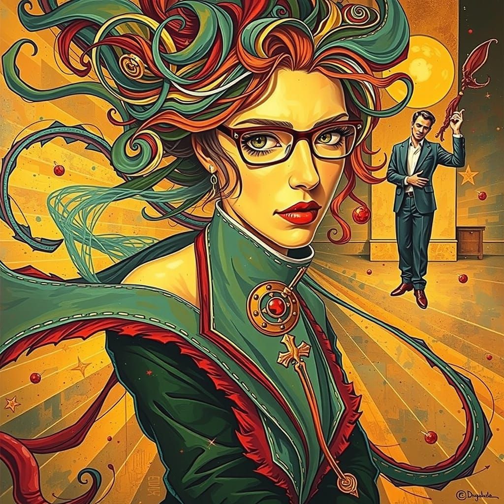 Reflected Glory: Expressive Hairstyle in Hyperrealism Style