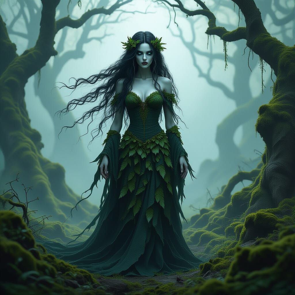 Haunting Banshee Fey in Misty Glade