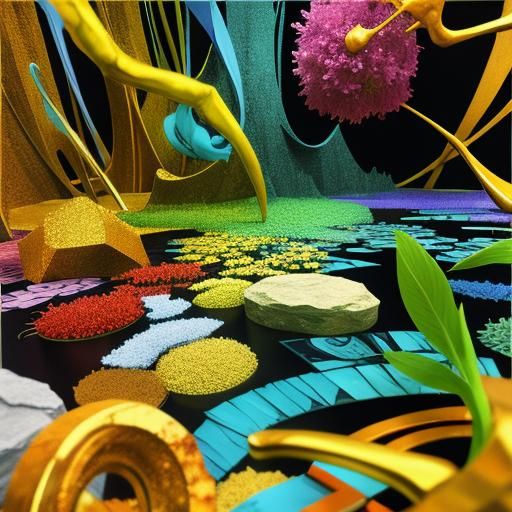 Psychedelic Fractal Botany in Vivid Colors