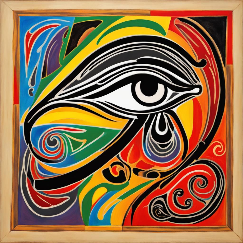 colourless black outline of symbol of Eye of horus small:bla...